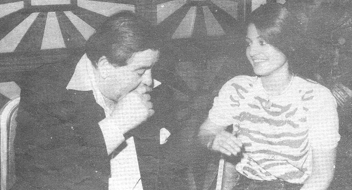 Nazia Hassan with Raj Kapoor