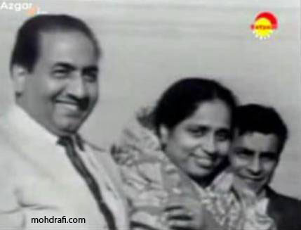 Mohd Rafi with his wife Bilquis Begum