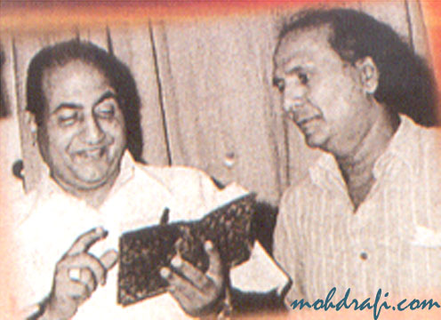 Mohd Rafi with Shankar (Shanker-Jaikishen fame)