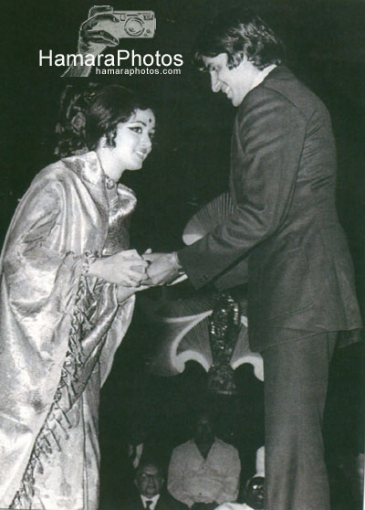 Amitabh Bachchan with Hema Malini
