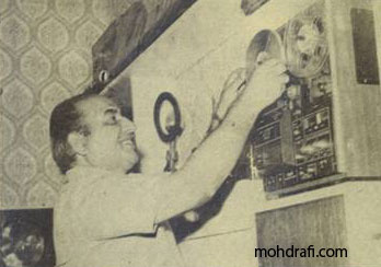 Mohd Rafi changing the spool tape