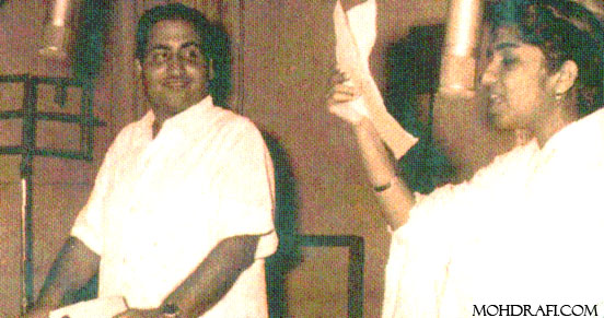 Mohd Rafi with Lata Mangeshkar