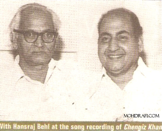 Mohd Rafi with Hansraj Behl