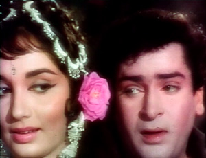 Sadhana with Shammi Kapoor in Raj Kumar