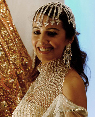 Perizaad Zorabian walks the ramp at the launch of 'Wedding Collection '05'
