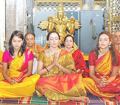 Hema Malini with her daughters