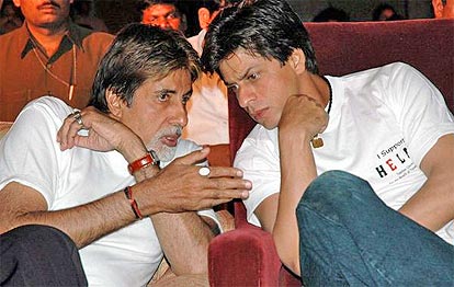 Amitabh Bachchan with Shahrukh Khan
