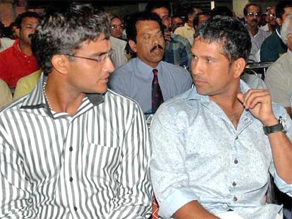 Saurav Ganguli and Sachin Tendulkar