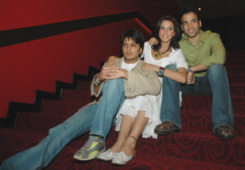 Ritesh Deshmukh, Neha Dhupia and Tusshar Kapoor