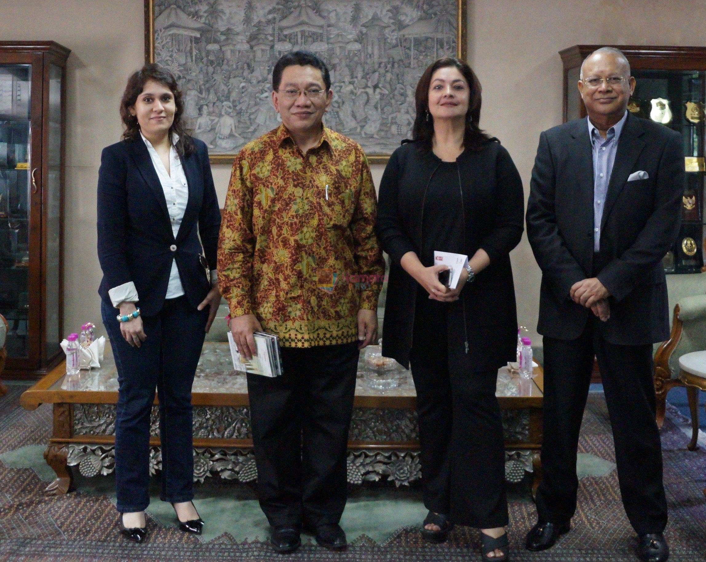 Ambassador of Indonesia HE Rizali, Mahesh Saharia Honorary Consul, with Pooja Bhatt