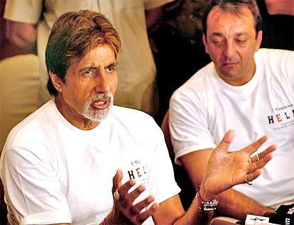 Amitabh Bachchan with Sanjay Dutt
