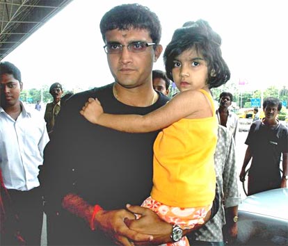 Sourav Ganguly with his daughter Sana