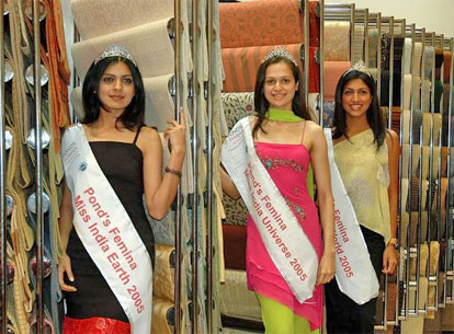 Winners of Pond's Femina Miss India, Niharika Singh,Amrita Thapar & Sindhura Gadde
