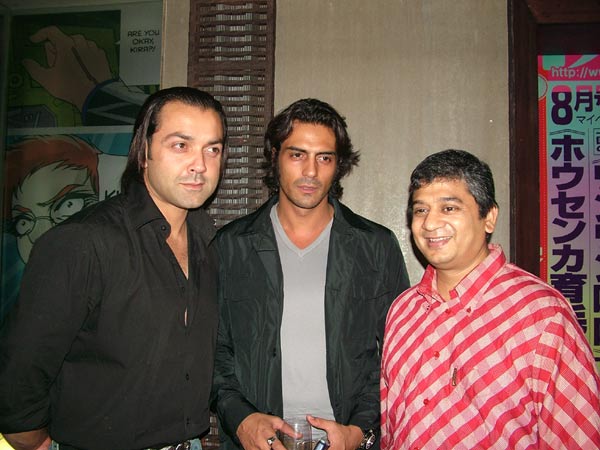 Arjun rampal & Bobby Deol at Launch Party of Naseeruddin Shah's directorial debut