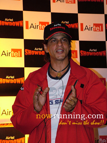 Shahrukh Khan at the end of the Airtel Showdown campaign