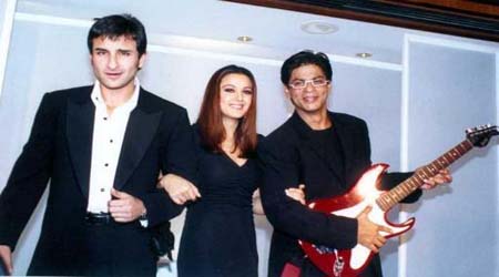  Preity Zinta with Saif Ali Khan and Shahrukh Khan