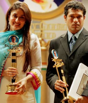 Kareena Kapoor & Sachin Tendulkar receives Rajiv Gandhi award