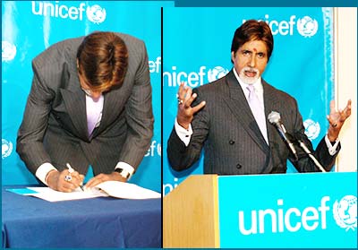 Amitabh Bachchan in United Nations for  Children's Emergency Fund