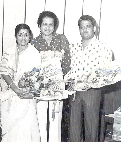 Lakshmikant Pyarelal music director with Lata Mangeshkar.