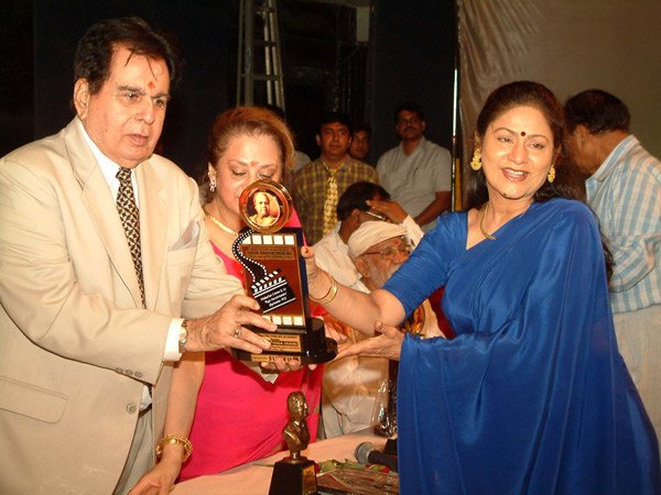Dilip Kumar gets Phalke Ratna award: Dilip Kumar, Saira Bano and Aruna Irani