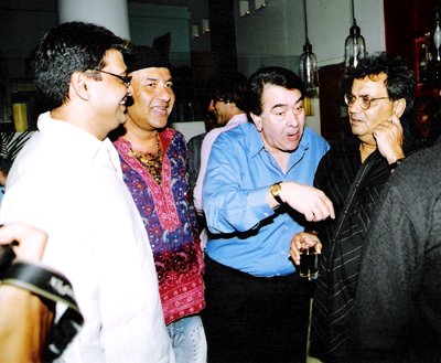 Anu Malik, Randhir Kapoor & Subhash Ghai in Birthday bash of Satish Kaushik