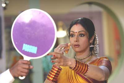 Sreedevi getting ready for the teleserial - Malini Iyer