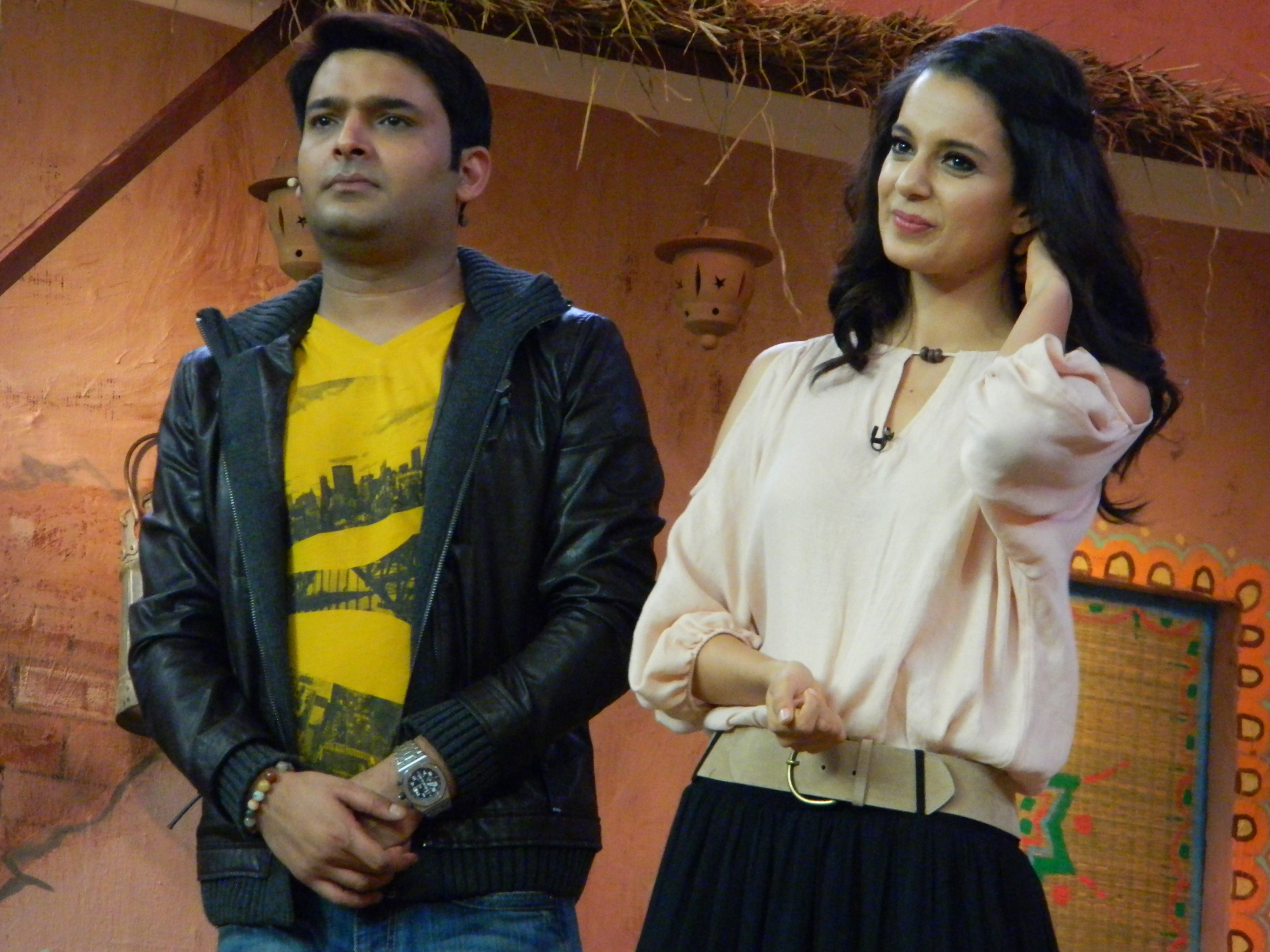 Kangana Ranaut promotes her film Rajjo on the sets of Comedy Nights with Kapil