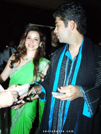 Neelam Kothari and Karan Johar