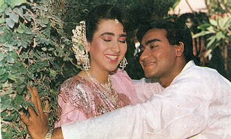 Karishma Kapoor and Ajay Devgan