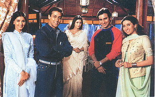 Karishma Kapoor and Sonali, Salman, Tabu, Saif