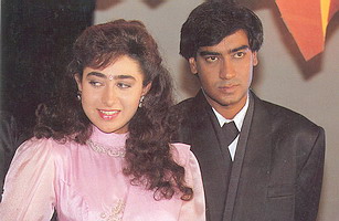 Karishma Kapoor and Ajay Devgan