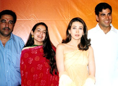 Karishma Kapoor and Akshay Kumar and Amisha Patel