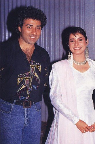 Neelam Kothari and Sanny Deol