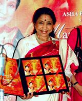 During the release of her album Mangal Moorthi 