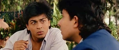 Shahrukh with Deepak Tijori in Kabhi Haan Kabhi Na