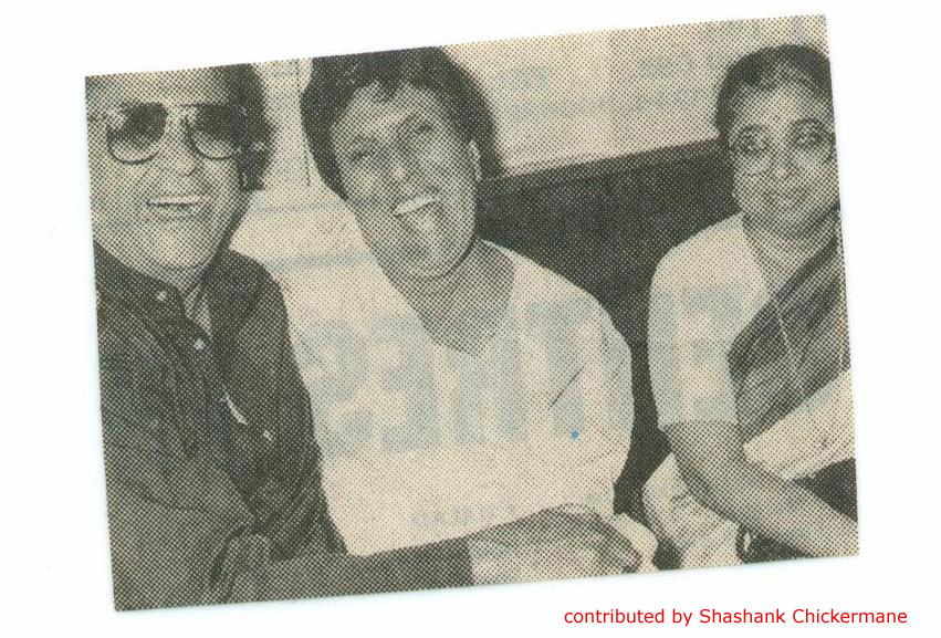Dada Kondke, Usha Mangeshkar and Kishore Kumar (Contributed Shashank Chickermane)