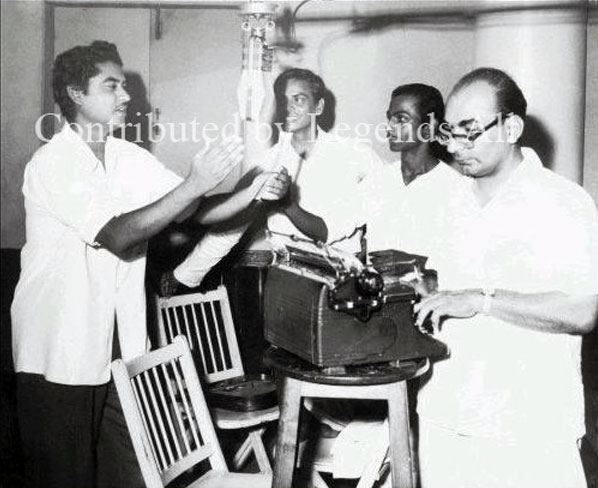 Kishore at a recording
