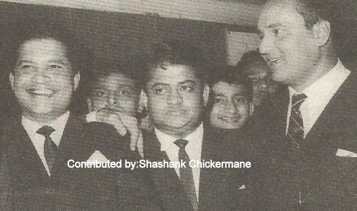 Mukesh with Laxmikant Pyarelal & others in the party