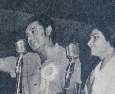 Kishoreda with Sharmila Tagore singing in a concert
