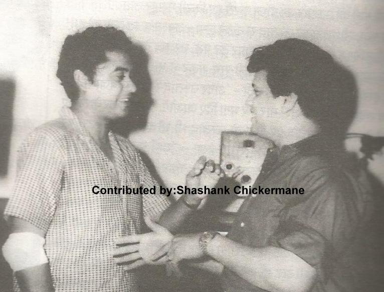 Jaikishan with Kishore Kumar in the recording studio