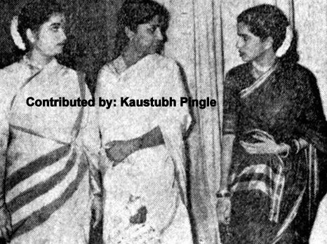 Lata with Usha & Meena Mangeshkar in a function