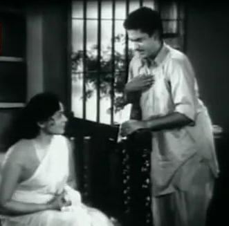 Kishoreda with Nirupama Roy in the film scene