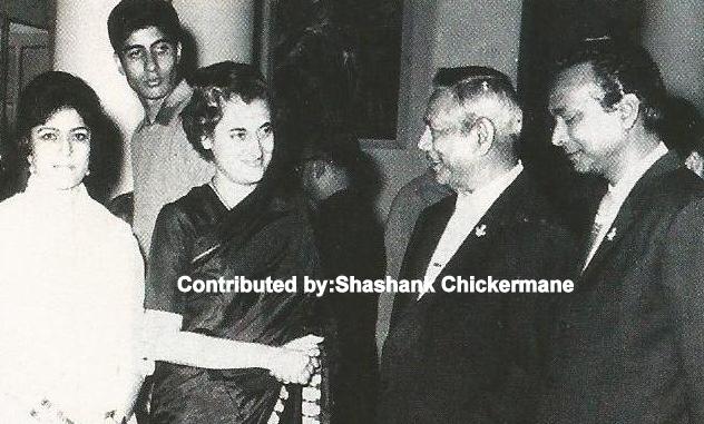 Naushad with Mehboob Khan & his wife, Amitabh Bachchan meeting PM Indira Gandhi