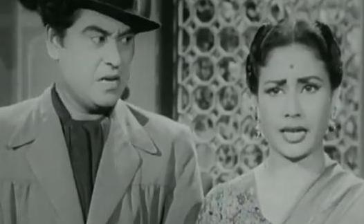 Kishoreda with Meena Kumar in the film scene