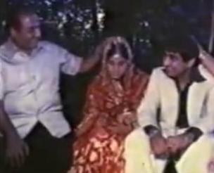 Rafi giving blessing to his daughter-in-law