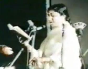 Lata singing in a concert