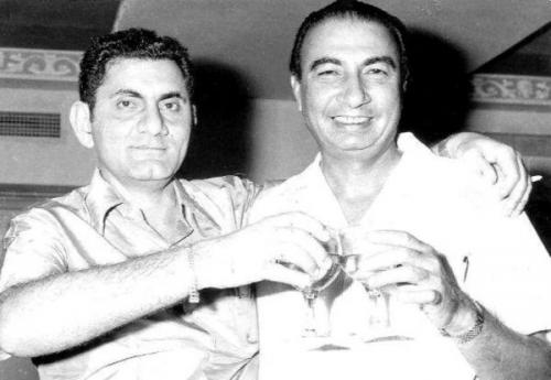 Anand Bakshi with Sahir Ludhianvi