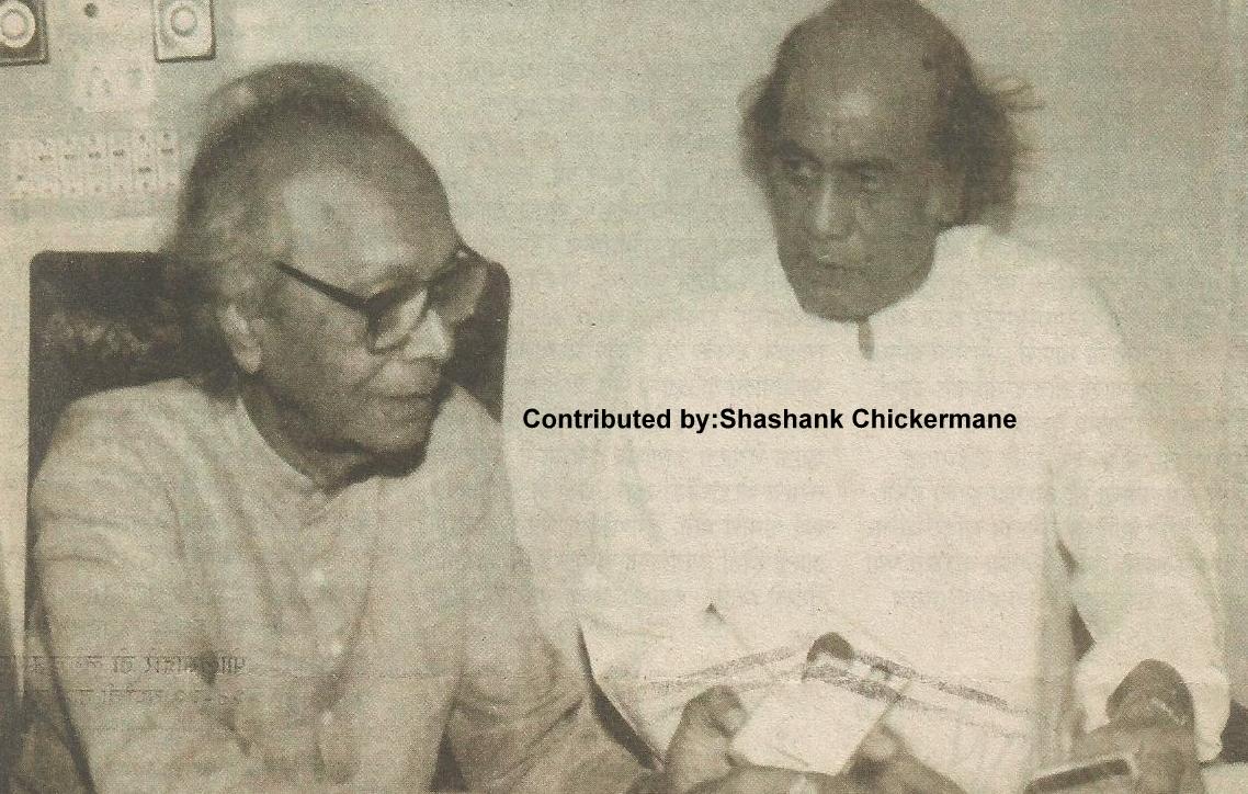 Naushad with Ustad Ghulam Ali