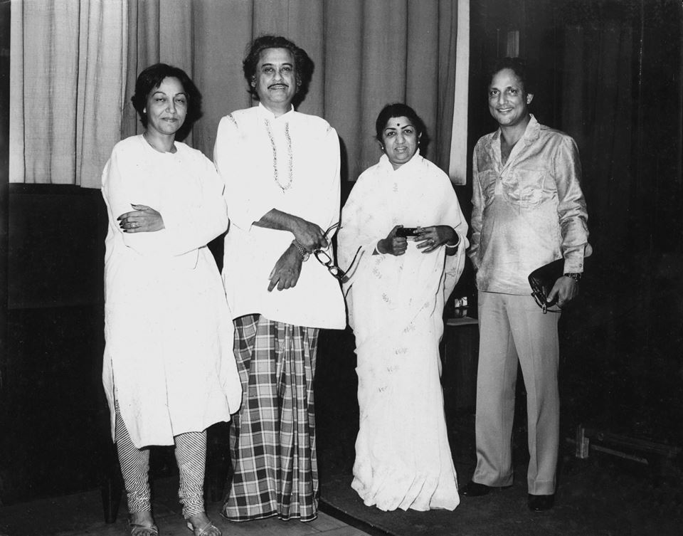 Kishoreda with Lata, Usha Khanna & Sawan Kumar Tak