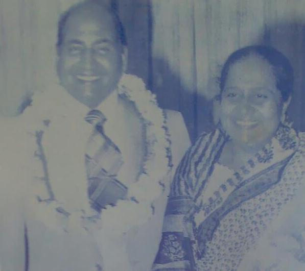 Mohd Rafi with wife Bilquis Rafi